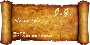 Jász Géza névjegykártya